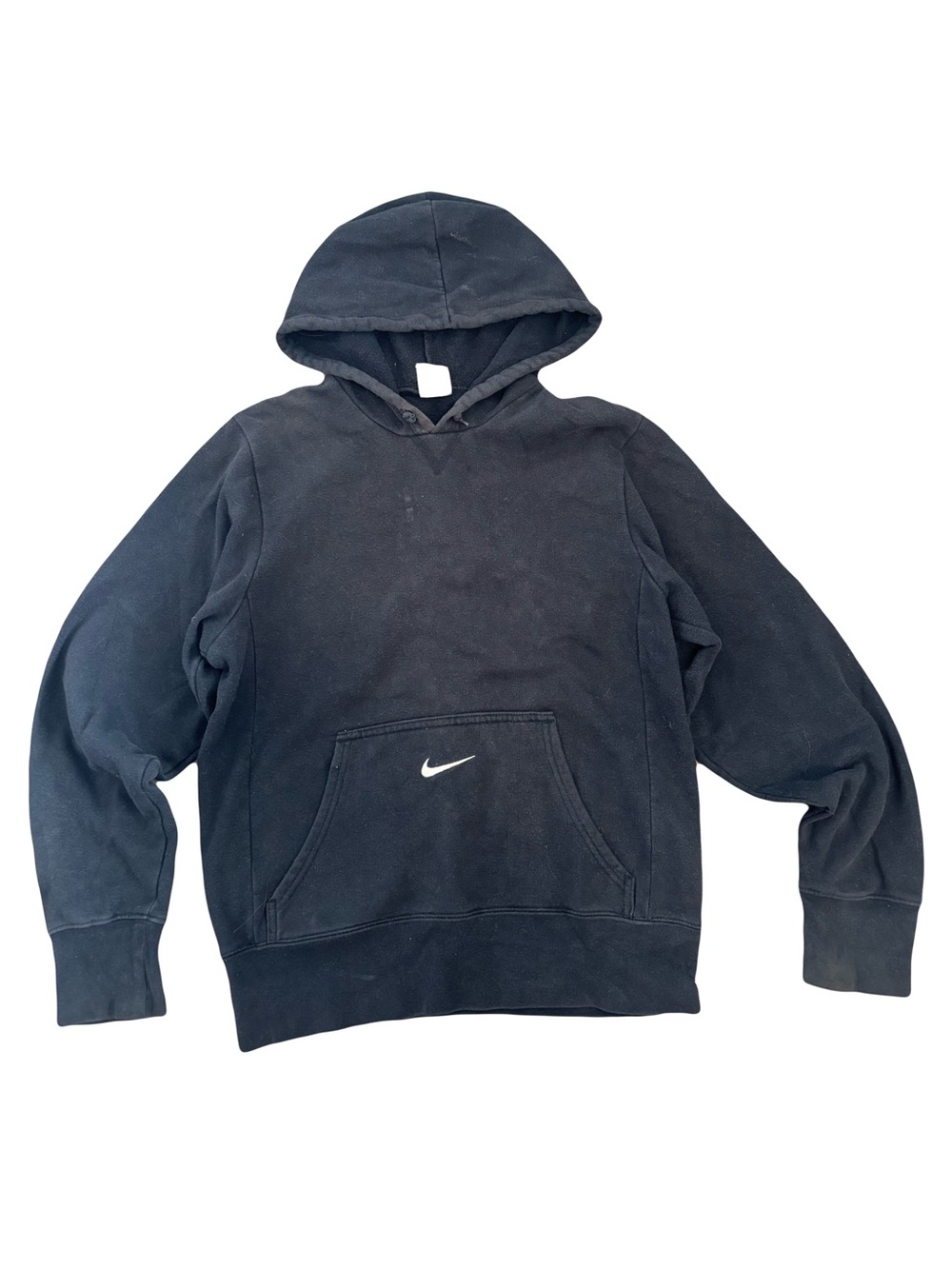 Nike Black Men's Pullover Hoodie with White Swoosh